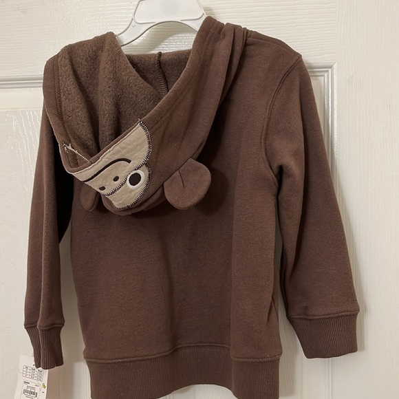 Jumping Beans Brown fleece hoodie Nwt 3T - Picture 5 of 5